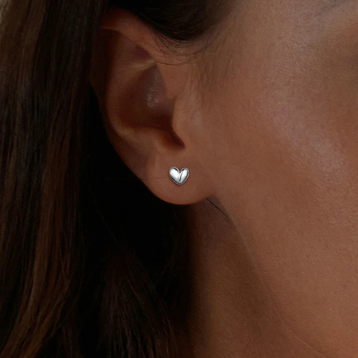 Valentines Gifts For Her 925 Sterling Silver Gold Heart Stud Earrings