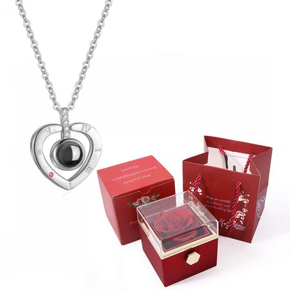 100 Languages I Love You Projection Necklace Valentine'S Day Gift Set
