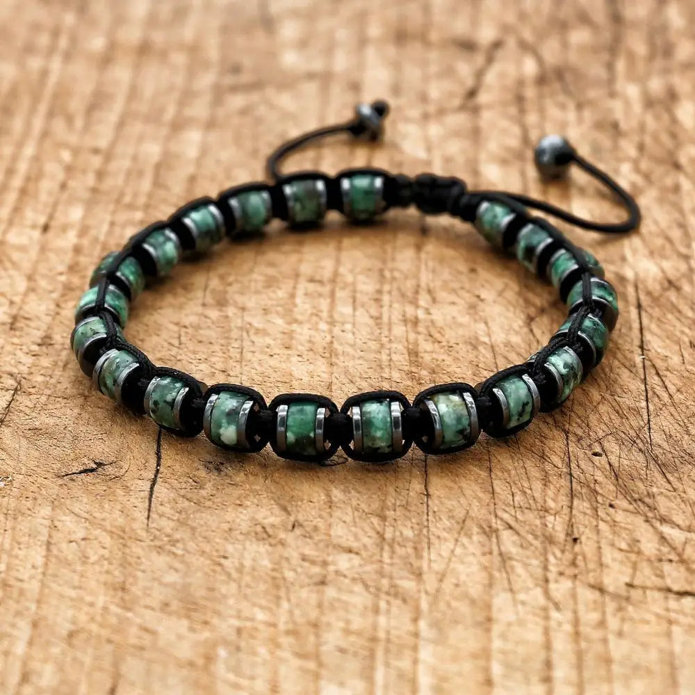 Valentines Gifts For Him Tiger Eye Hematite Braided Adjustable Bracelet