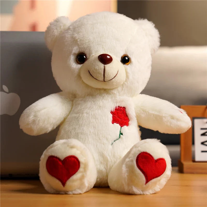 30Cm Giant Teddy Bear Luminous Plush Toy With Hearts