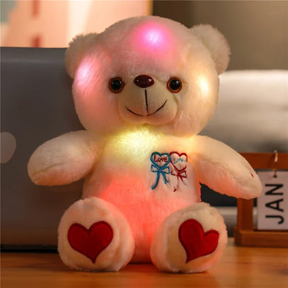 30Cm Giant Teddy Bear Luminous Plush Toy With Hearts