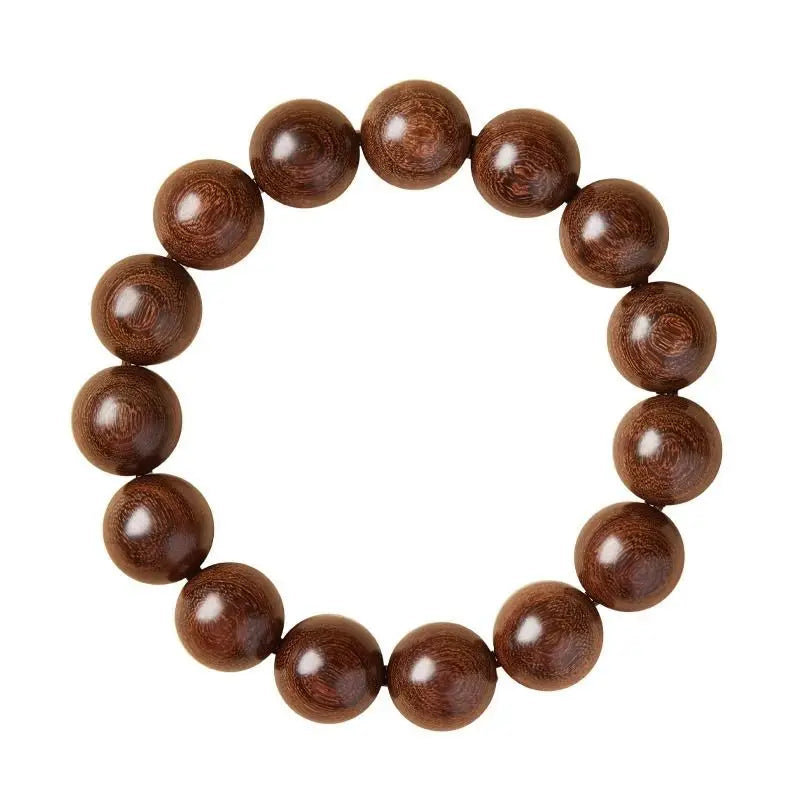 Valentines Gifts For Him Golden Nanmu Wooden Beaded Strand Bracelet