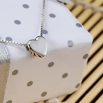 925 Sterling Silver Heart Pendant Necklace Valentine'S Day Gift