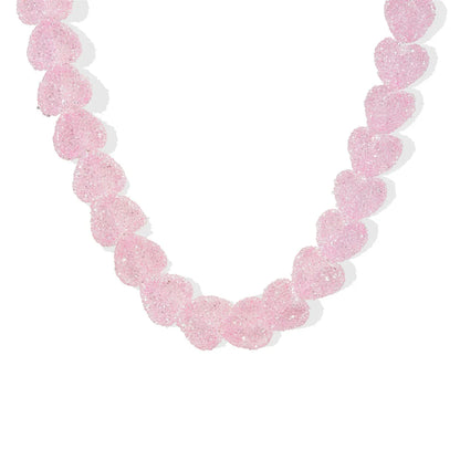Colorful Heart Candy Choker Necklace Valentine'S Day Gift