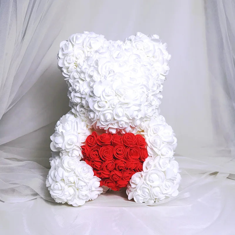 25Cm Foam Rose Bear Romantic Gift Party Decoration