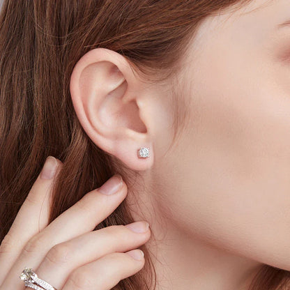 Valentines Gifts For Her Moissanite Stud Earrings 925 Sterling Silver Screwback