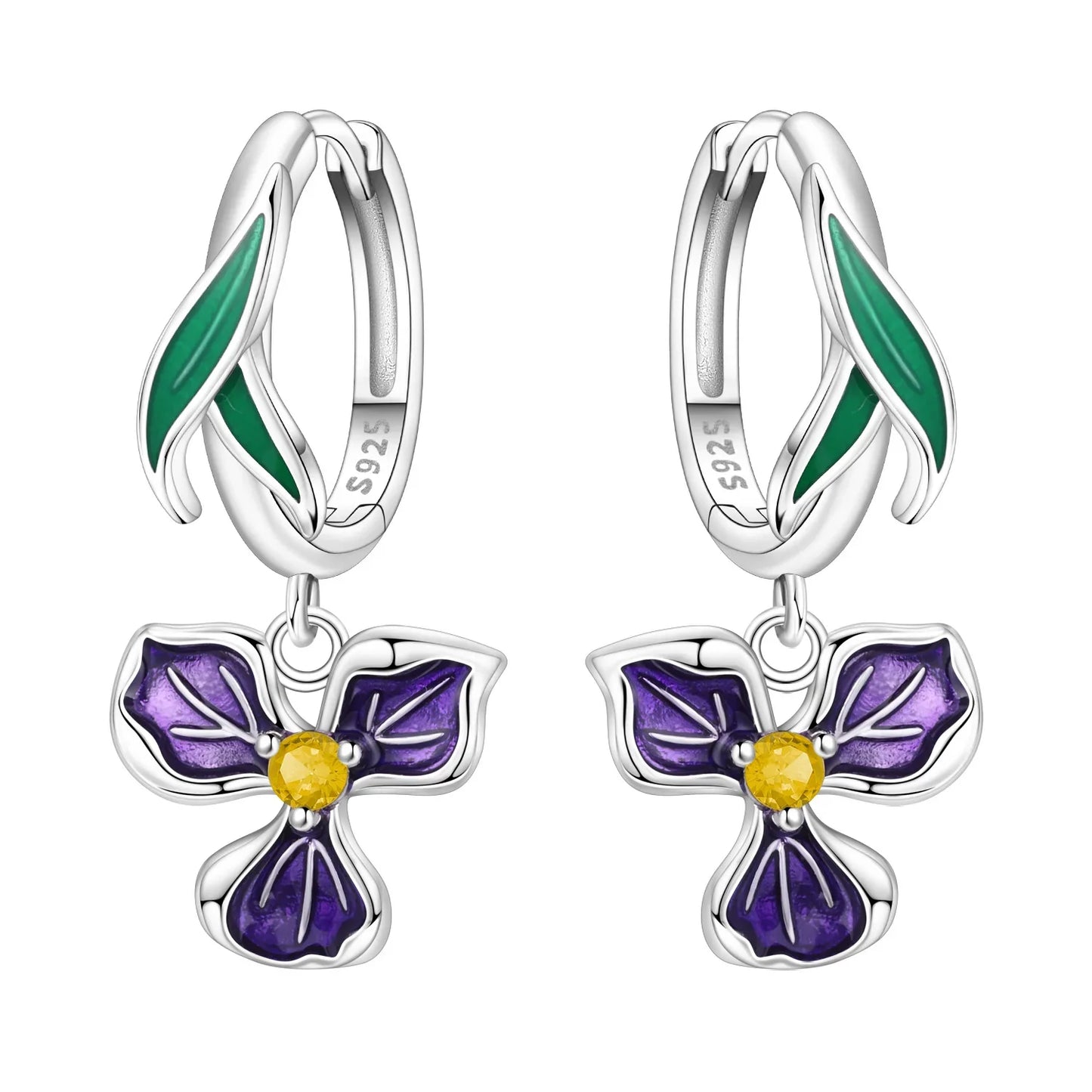 Valentines Gifts For Her 925 Silver Heart Wing Drop Earrings