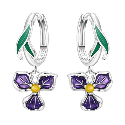 Valentines Gifts For Her 925 Silver Heart Wing Drop Earrings