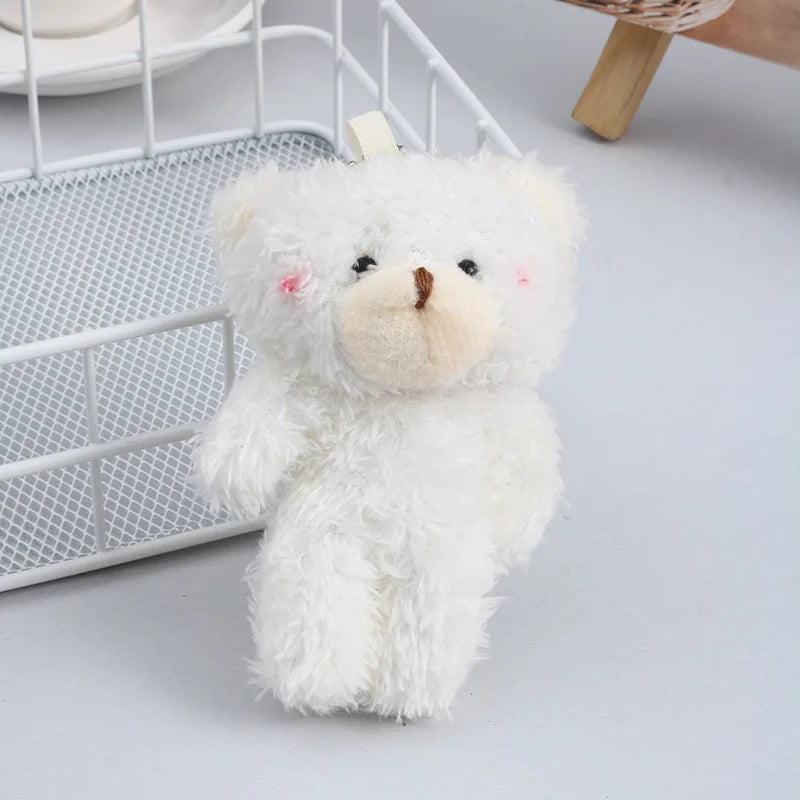 12Cm Cute Blush Teddy Bear Bunny Plush Keychain Pendant