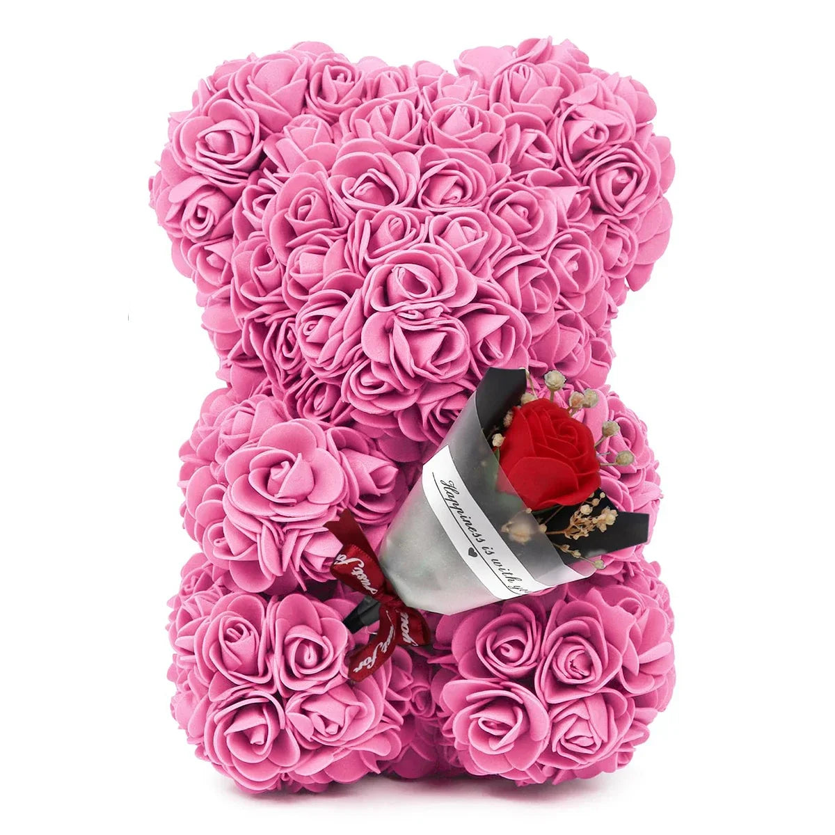 25Cm Artificial Rose Bear Eternal Rose Teddy Gift Decoration