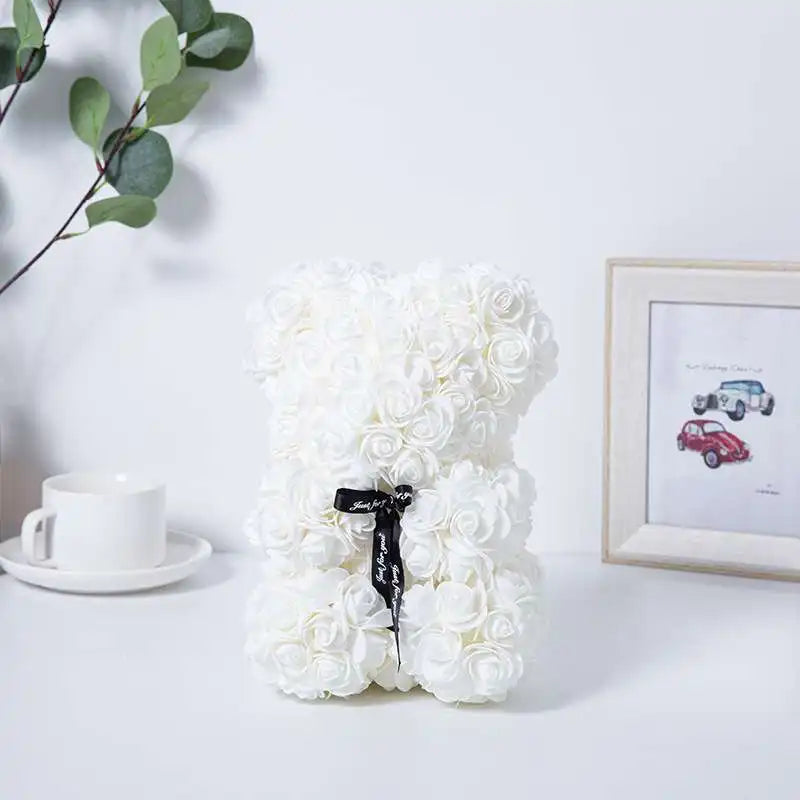 Rose Bear Romantic Artificial Rose Teddy Gift Decoration