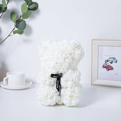 Rose Bear Romantic Artificial Rose Teddy Gift Decoration