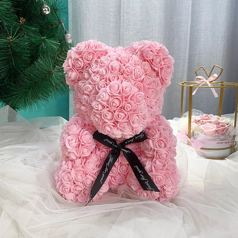 25Cm Foam Rose Bear Romantic Gift Party Decoration