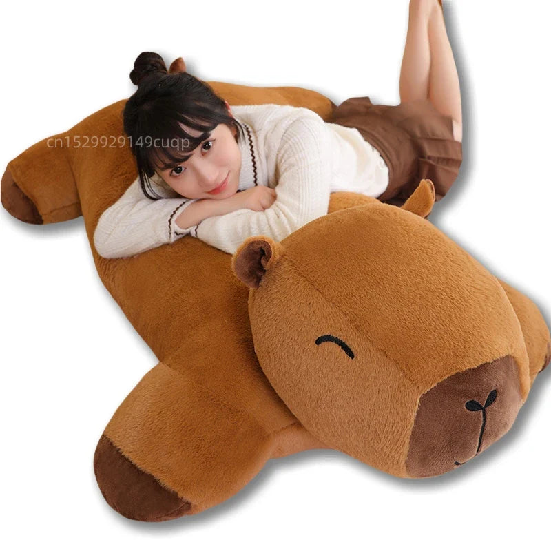 Giant Teddy Bear Kawaii Capybara Plush Floor Mat Carpet