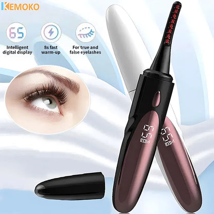 Electric Eyelash Curler Usb Rechargeable Heated Silicone Comb 4 Modes