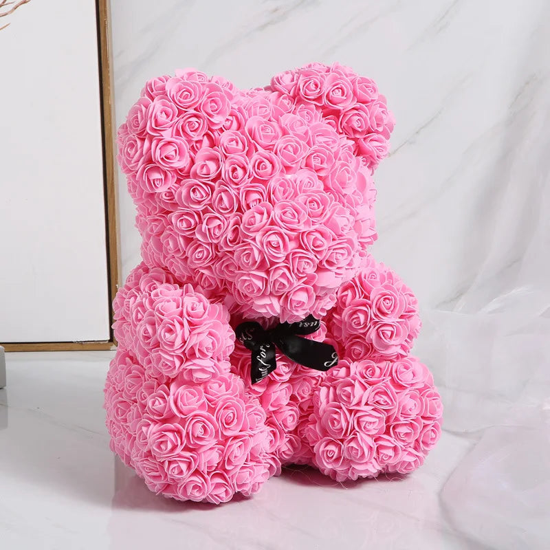 25Cm Foam Rose Bear Romantic Gift Party Decoration