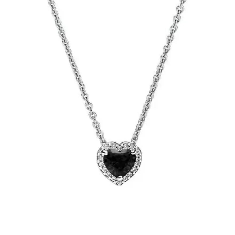 Heart-Shaped 925 Silver I Love You Necklace Valentine'S Day