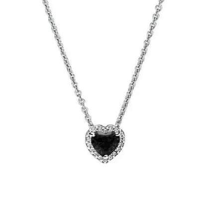 Heart-Shaped 925 Silver I Love You Necklace Valentine'S Day