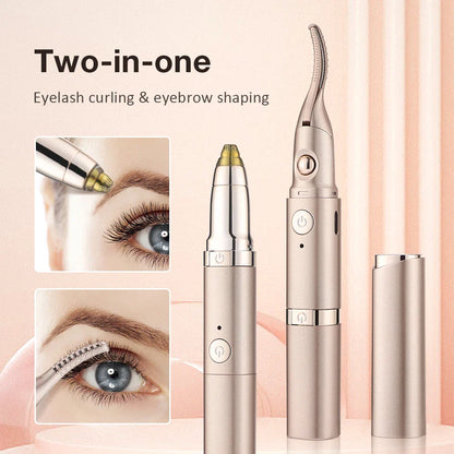 2 In 1 Electric Eyelash Curler And Eyebrow Trimmer