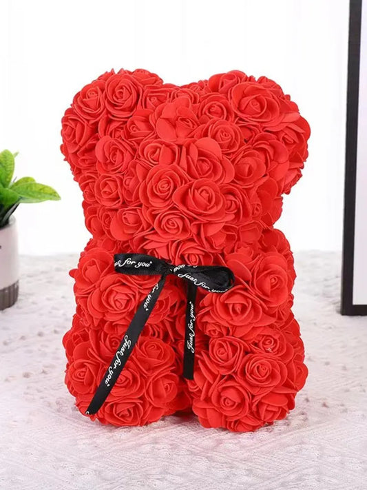 25Cm Rose Bear Romantic Pe Foam Flower Gift