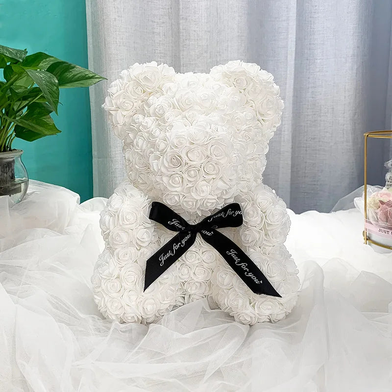25Cm Foam Rose Bear Romantic Gift Party Decoration