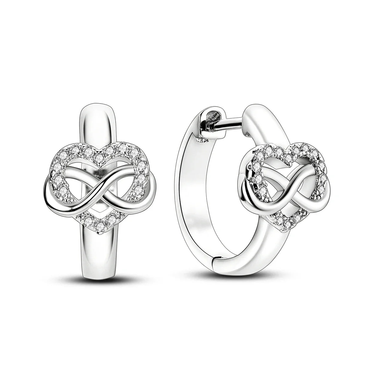 Valentines Gifts For Her Silver Plated Heart Hoop Earrings