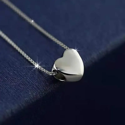 925 Sterling Silver Heart Pendant Necklace Valentine'S Day Gift