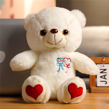 30Cm Giant Teddy Bear Luminous Plush Toy With Hearts