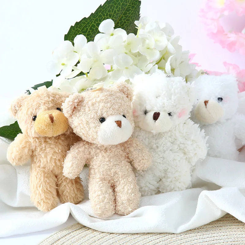 12Cm Cute Blush Teddy Bear Bunny Plush Keychain Pendant