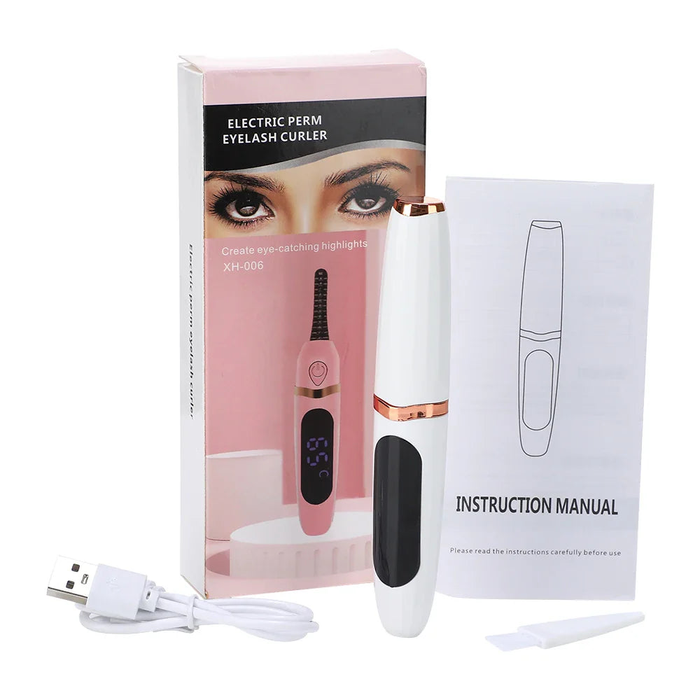 Electric Eyelash Curler Heated Pen With Comb And 3 Modes