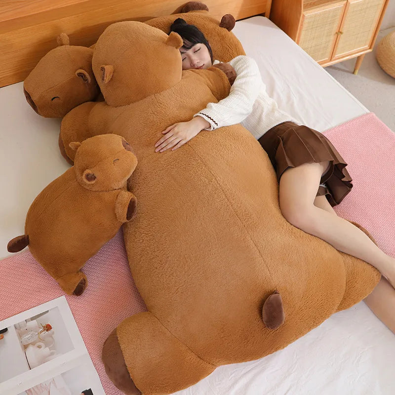 Giant Teddy Bear Kawaii Capybara Plush Floor Mat Carpet