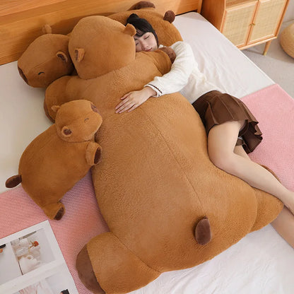 Giant Teddy Bear Kawaii Capybara Plush Floor Mat Carpet