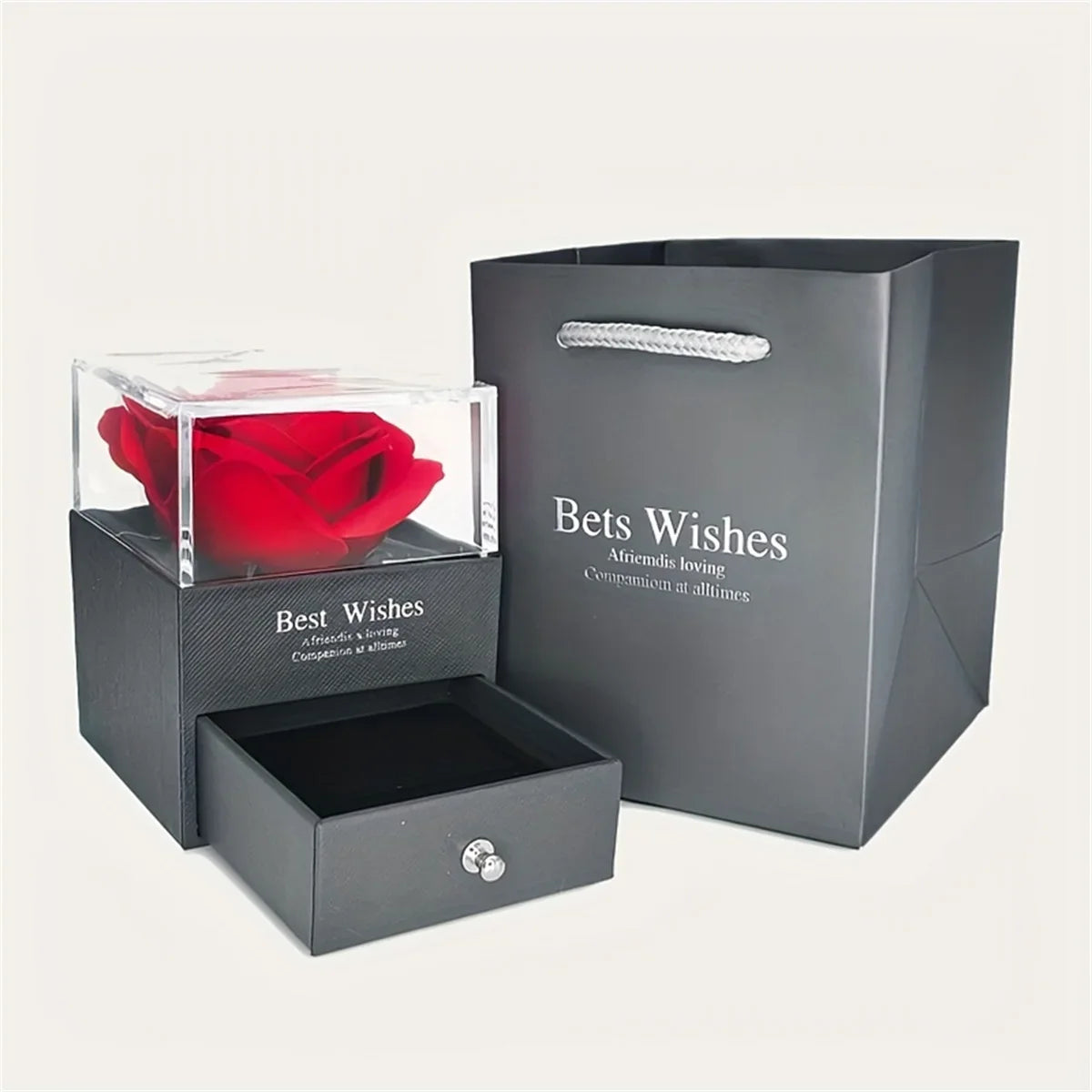 Luxury Heart Red Zircon Pendant Necklace Valentine'S Day Gift Set