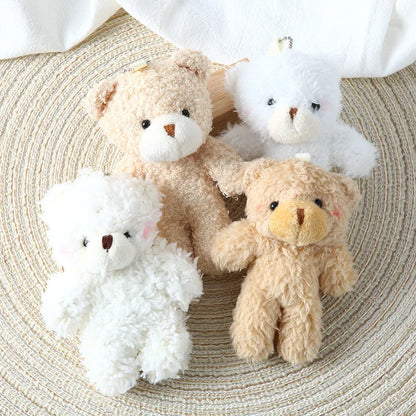 12Cm Cute Blush Teddy Bear Bunny Plush Keychain Pendant