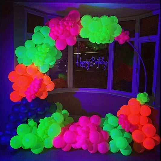 20pcs Neon UV Glow Balloons for Party Decoration