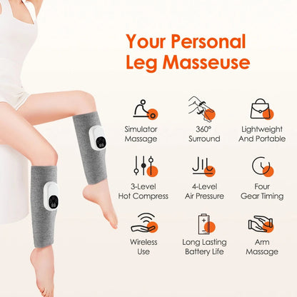 360° Heated Vibration Air Pressure Leg Massager