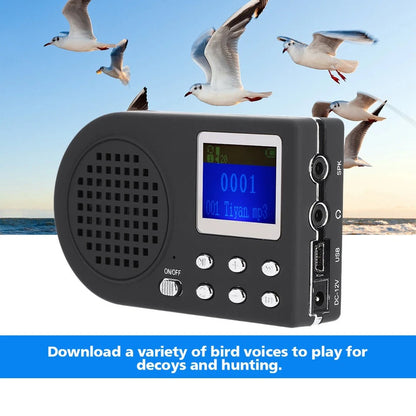 Electronic Bird Caller MP3 Portable with Digital LCD Display and Wireless Remote Control