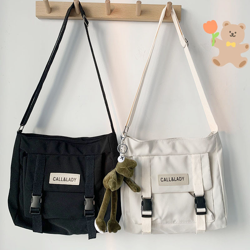 Handmade Versatile canvas crossbody bag for young adults