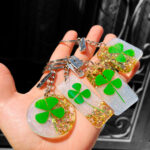 Handmade Lucky Shamrock Keychain – Cute and Trendy