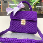 Handmade Vintage purple woven bag – Stylish and luxurious