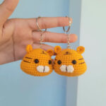 Handmade Cute Tiger Face Keychain – Stylish and Durable