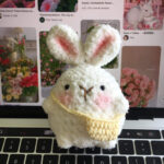 Handmade Fluffy Rabbit Plush Keychain – Cute and Stylish