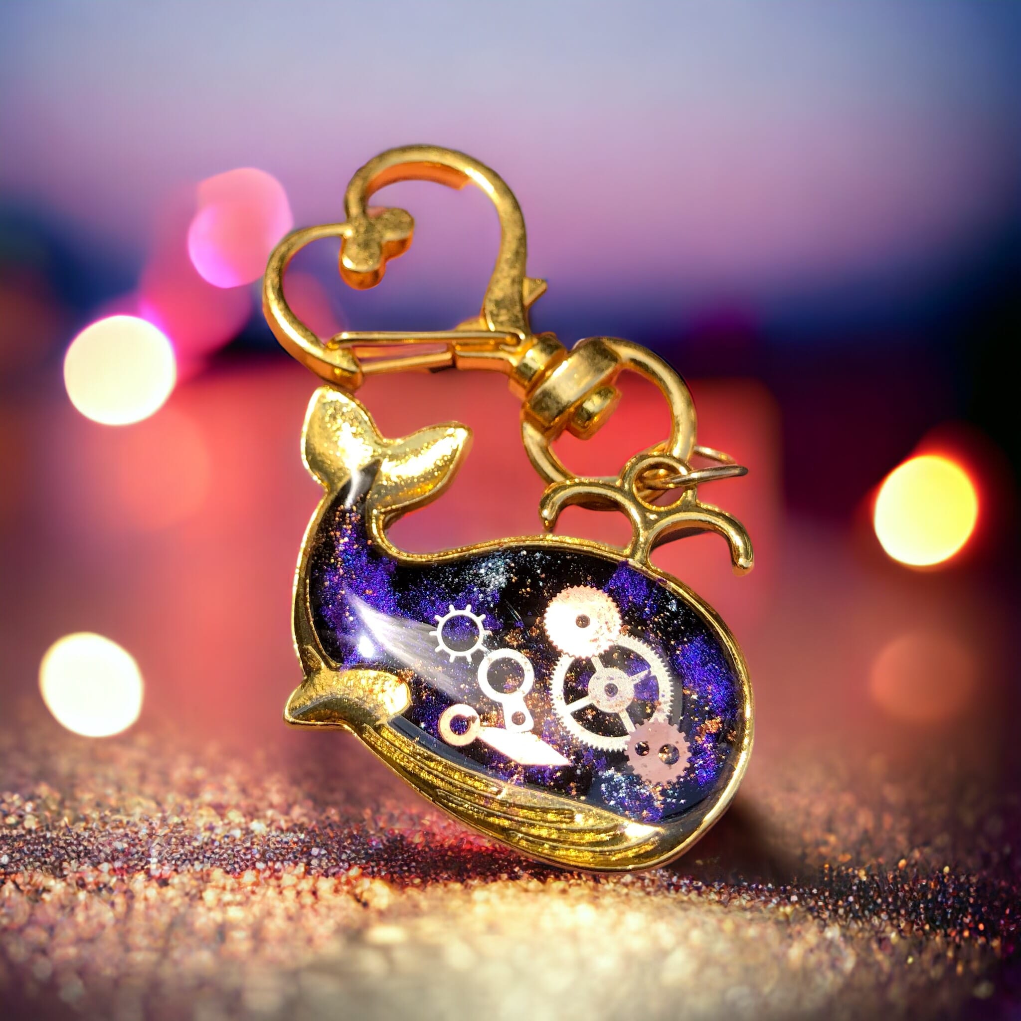 Handmade Epoxy Resin Fish Charm with Vivid Color