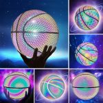 Three-Dimensional Luminous Reflective Basketball Fun Game At Night