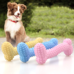 Durable Squeaky Dog Molar Toy for Small Medium Dogs Teeth Cleaning