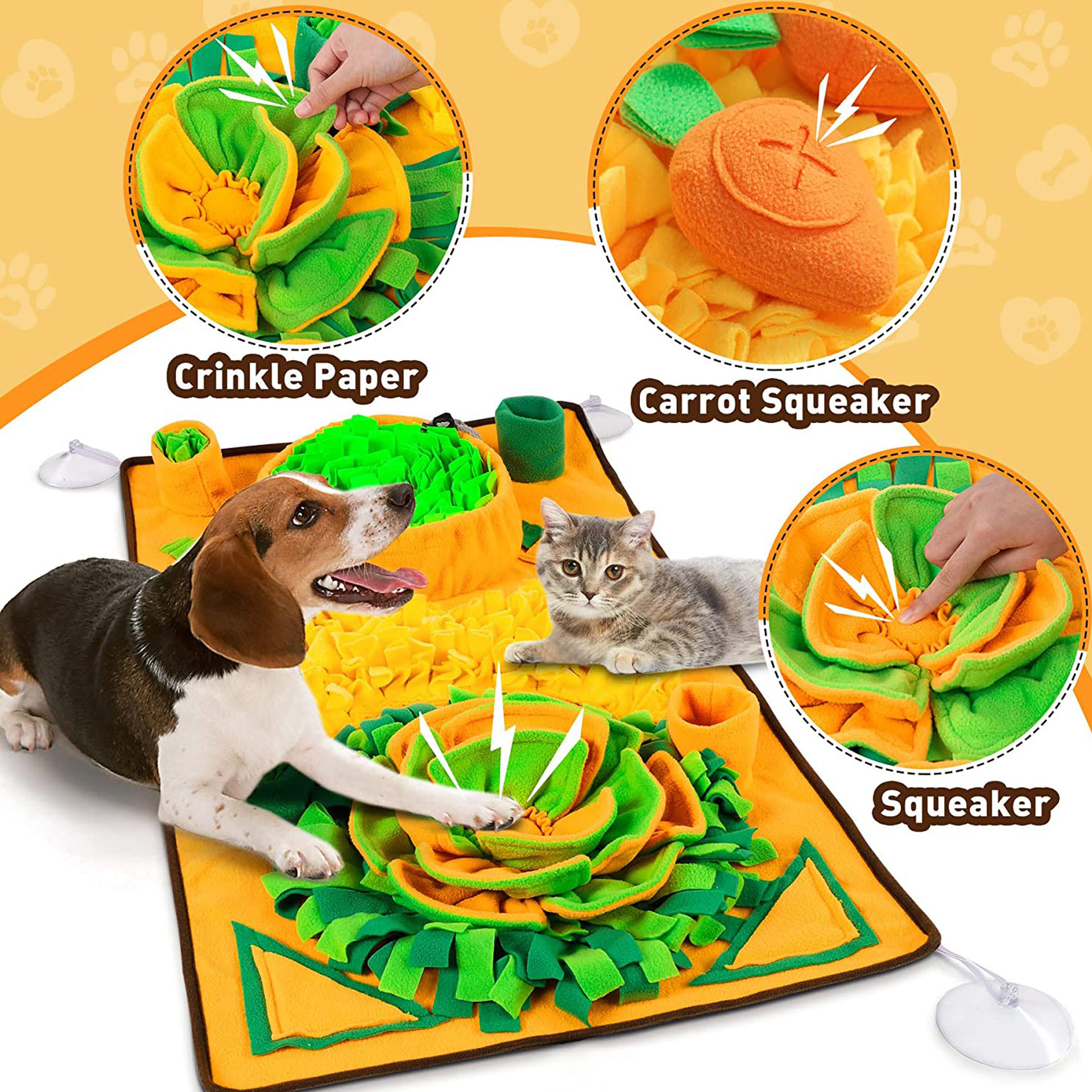 Interactive Dog Mat for Training, Stress Relief, and Slow Feeding