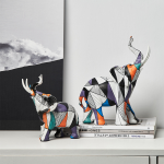 Modern Elephant Resin Ornaments – Decorative Sculptures for Living Room