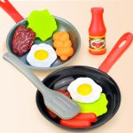 Children’s Kitchen Toy Set with Steak Pan and Food for Girls & Boys