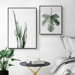 Green Plants Watercolor Wall Decoration Living Room Decoration