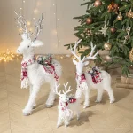 White Deer Doll Christmas Tree Decorations for Home Shopping Window Display